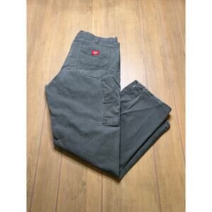 Vintage Dickies carpenter pants olive green Sz 40x32 baggy loose workwear